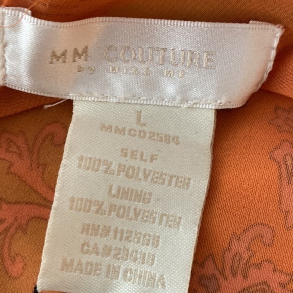 MM Couture by Miss Me Orange Halter Dress with Open Back - Picture 7 of 8